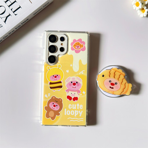 磁吸款可爱小海狸适用三星s24ultra手机壳高级感s23u防摔创意s25+Magsafe支架专用壳保护套新款全包不会撞壳