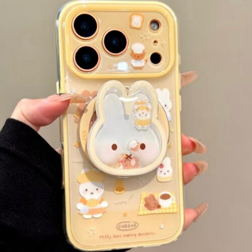 ins奶黄面包米菲兔磁吸适用iPhone17pro手机壳新款苹果17promax卡通16磁吸15pm全包防摔14plus情侣保护套