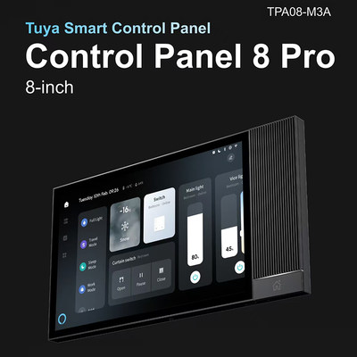涂鸦智能官方海外8寸高清智慧屏TPA08-M3背景音乐主机对讲中控屏