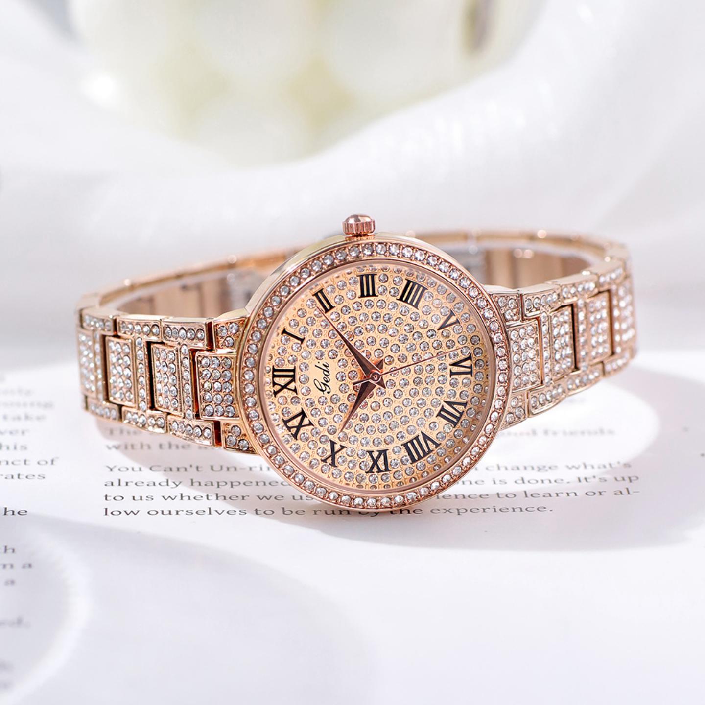 歌迪爆闪满天星轻奢满钻女表小众高级感优雅气质时尚女士手表