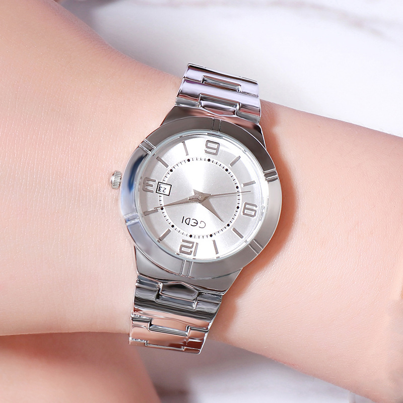外贸热销爆款GEDI日历女表简约防水钢带女士手表女款抖音网红手表