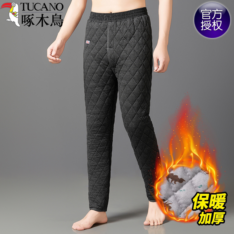 啄木鸟加绒加厚保暖裤男中老年
