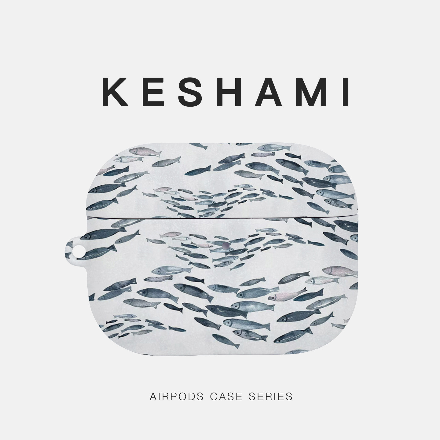 keshami 适用苹果AirpodsPro3/Pro2/Airpods4 全包磨砂耳机壳保护壳小鱼群,3C数码配件,耳机保护套,淘宝优惠券,粉丝福利购,淘宝优惠卷