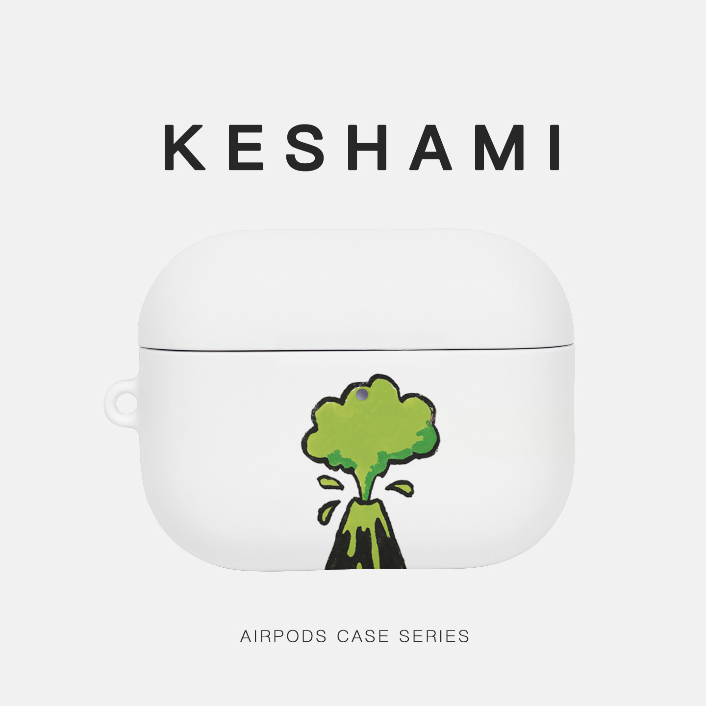 keshami 适用苹果AirpodsPro3/Pro2/Airpods4 全包磨砂耳机壳保护壳绘画绿色岩浆,3C数码配件,耳机保护套,淘宝优惠券,粉丝福利购,淘宝优惠卷