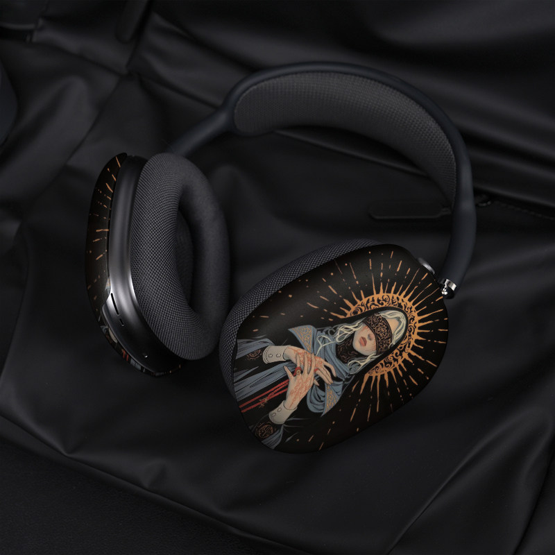 keshami 适用苹果AirpodsMAX耳机壳二代2024款潮流个性保护套男女新款Airpods MAX头戴式耳机壳蒙眼圣母