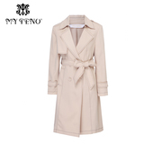 专柜正品 MRS170TCH0 翻领双排扣风衣韩系外套季 马天奴女装 秋冬新款