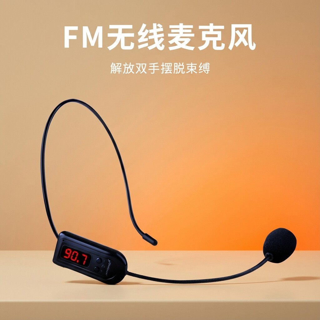 APORO FM无线麦克风 无线话筒小蜜峰扩音器话筒老师用 无线耳麦
