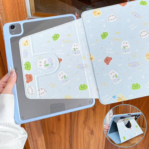 卡绮ipadair7旋转2025保护套ipad11新款10.2适用苹果9.7英寸6pro十代10.9华为Matepad11.5s