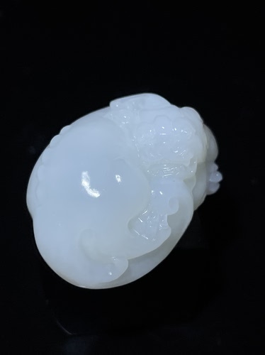 苏工玉雕白玉籽料原石貔貅把件招财貔貅手把件玉石摆件