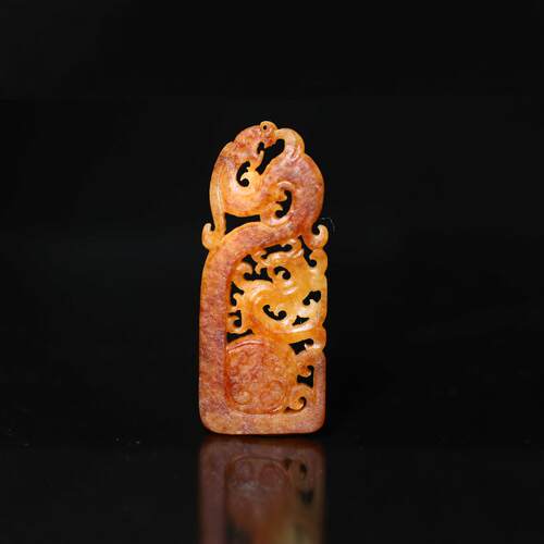 和田玉龙凤佩苏共小精品