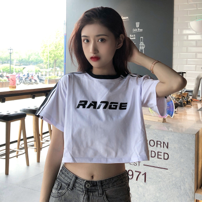 Summer new Korean open navel loose short sleeve T-shirt women's jacket