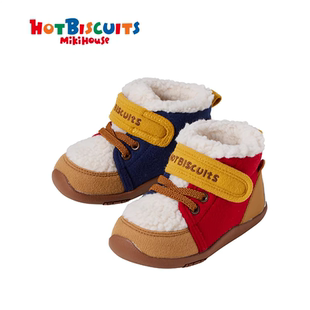 MIKIHOUSE儿童学步棉鞋毛毛鞋卡通抓绒保暖女童加绒鞋HOTBISCUITS