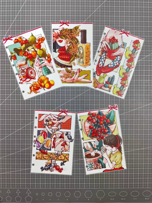 에이프릴 핸드메이드 SHOP 히나 일러스트 없음 루스리프 저널 구분 페이지