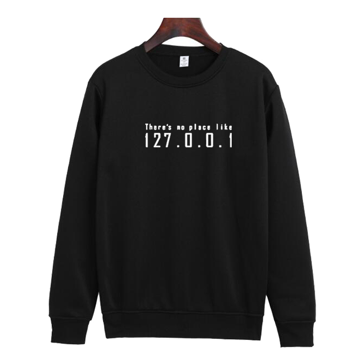 极客geek数据库mysql程序员猿卫衣秋冬男女同款127.0.0.1长袖衣服