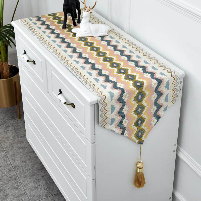 北欧桌旗简约现代电视柜桌布餐桌布长条装饰五斗柜餐边柜鞋柜盖巾