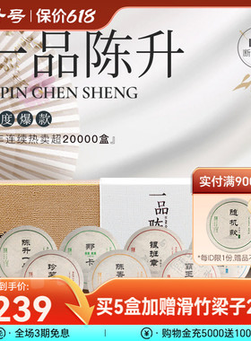 2022年陈升号一品陈升普洱茶茶叶礼盒装普洱生小茶饼云南生茶饼