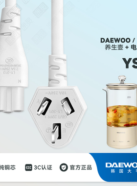 大宇养生壶煮茶器充电线电源线