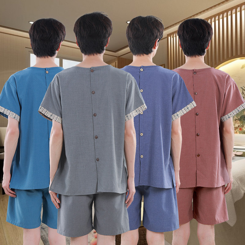 艾灸服开背理疗服针灸桑拿按摩服