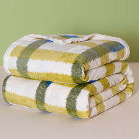 Muji blanket Flannel milk velvet thin cover blanket Spring and Autumn blanket Double-sided office nap sofa blanket thumbnail 4