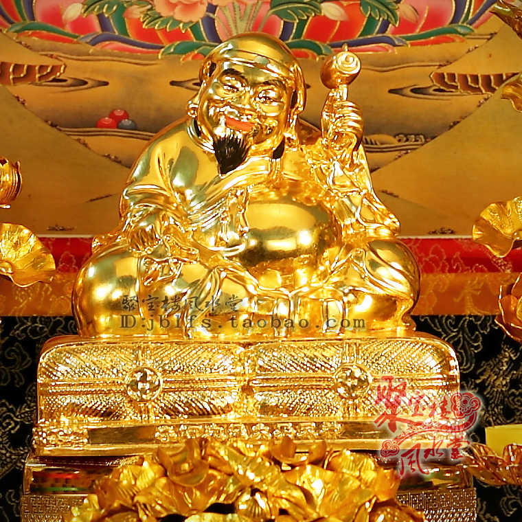 唐密法相 大黑天财神 摩诃迦罗大黑天神 精铜彩绘 贴真金佛像