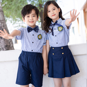 儿童幼儿园园服英伦风校服套装新款小学生运动服夏装学院风班服