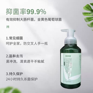 挤压泡沫型 500ml泡沫抑菌洗手液竹本清香温和保湿 易享家原装 正品