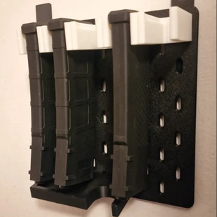 M4/AR15弹匣支架宜家SKADIS思迪考斯洞洞板配件 可改金属方孔圆孔