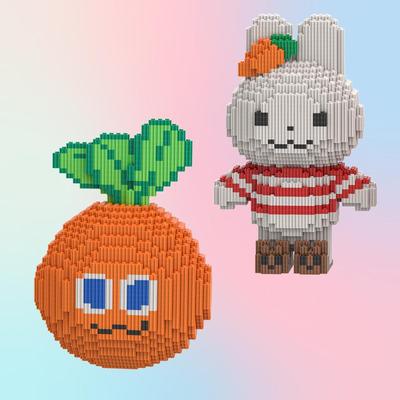 魔魔胡胡胡萝卜串联颗粒积木纯真图笔筒五月天阿信周边摆件礼物