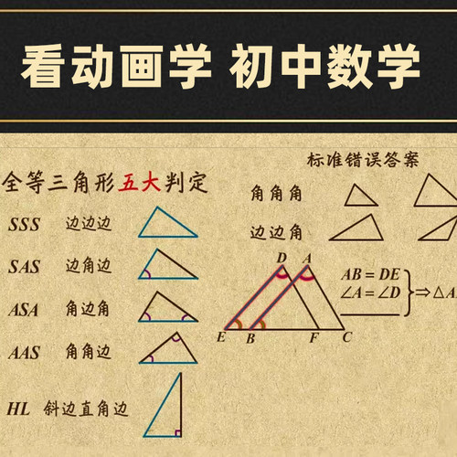 看动画学初中数学789年级乐乐课堂天天练VIP视频课程+习题PDF