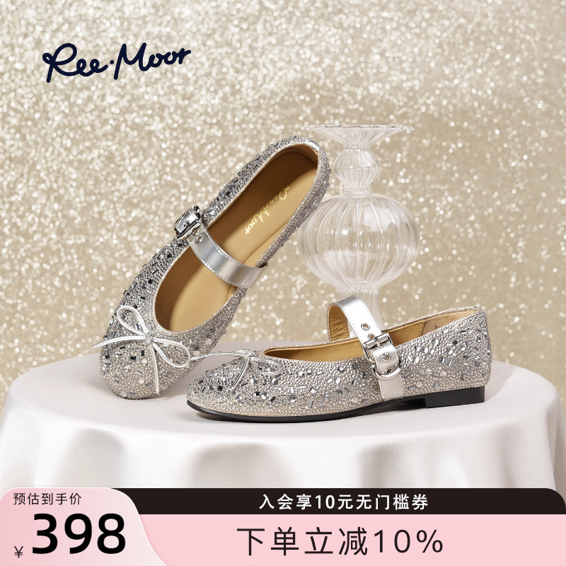 REEMOOR法式蝴蝶结玛丽珍鞋