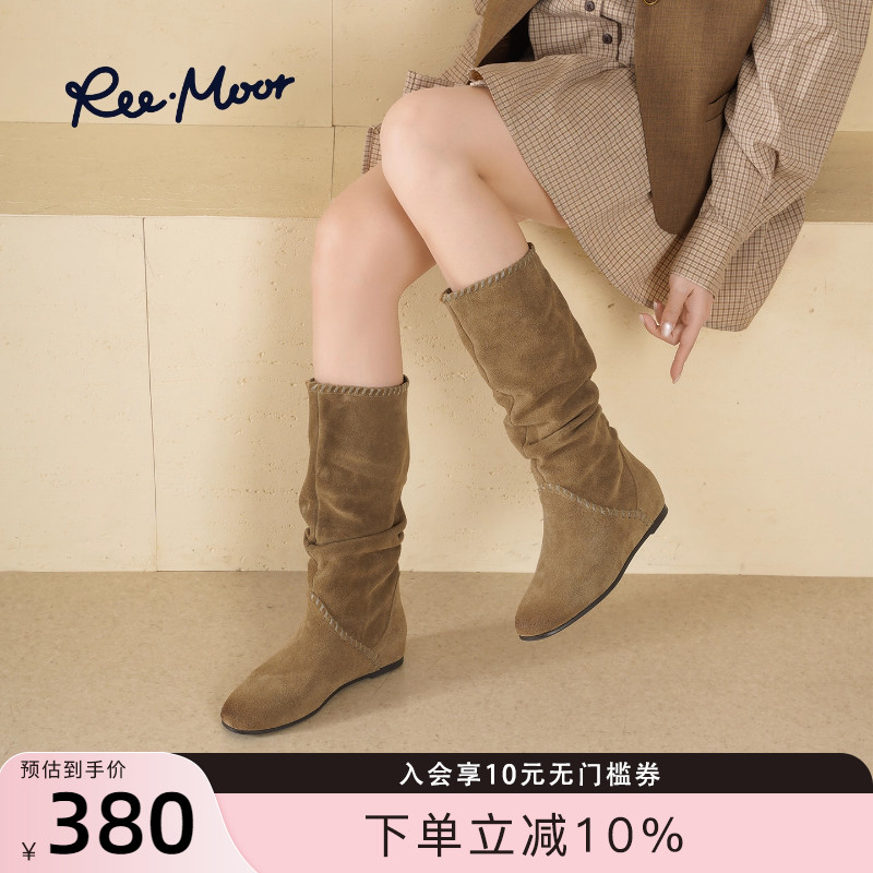 REEMOOR冬季新款复古骑士靴