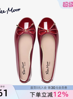REEMOOR睿慕小红鞋浅口软底蛋卷鞋平底鞋单鞋瓢鞋婚鞋芭蕾鞋女
