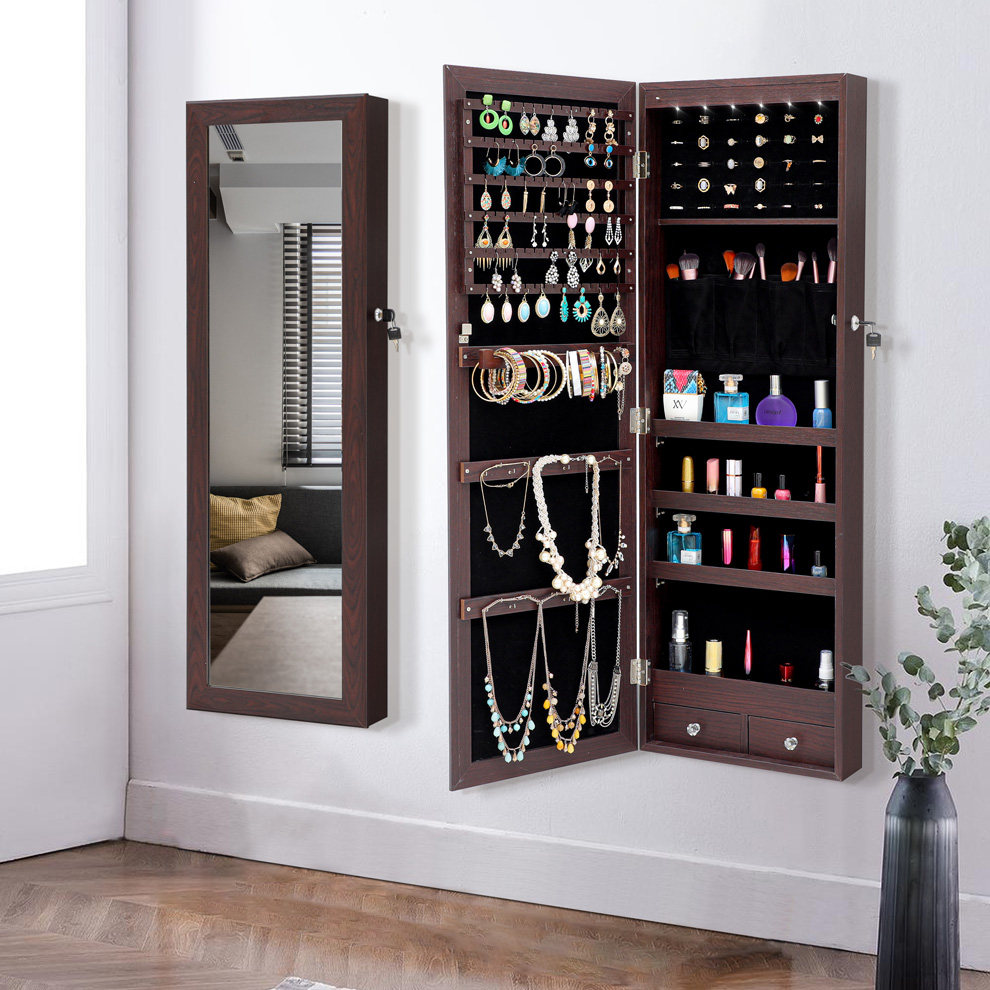 简约方形多功能收纳镜柜穿衣镜