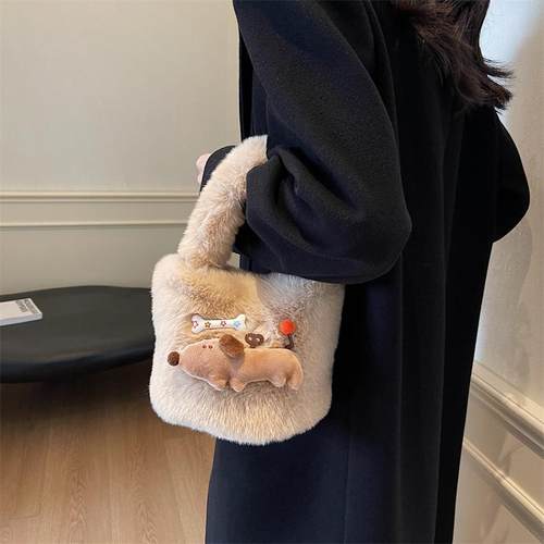 2024秋冬新款韩版可爱少女水桶包