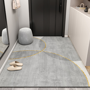 pvc入户门地垫免洗可擦2026新款 脚垫耐脏皮革可裁剪进门玄关地毯