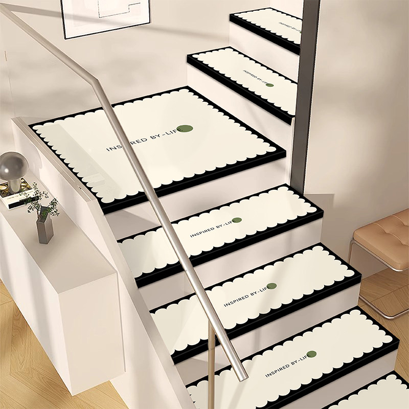 奶油风楼梯踏步垫台阶自粘静音软包地毯可擦洗阶梯式保护垫可定制,居家布艺,楼梯垫,淘宝优惠券,粉丝福利购,淘宝优惠卷