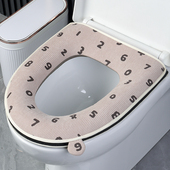 灯芯绒马桶垫四季 防水加厚坐便套 通用大号家用加大特大号拉链款