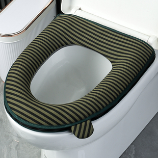 坐便套 保暖家用加大防水拉链款 马桶坐垫2025新品 条纹马桶垫秋冬季
