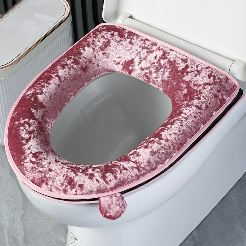 科缦金丝绒纯色马桶垫