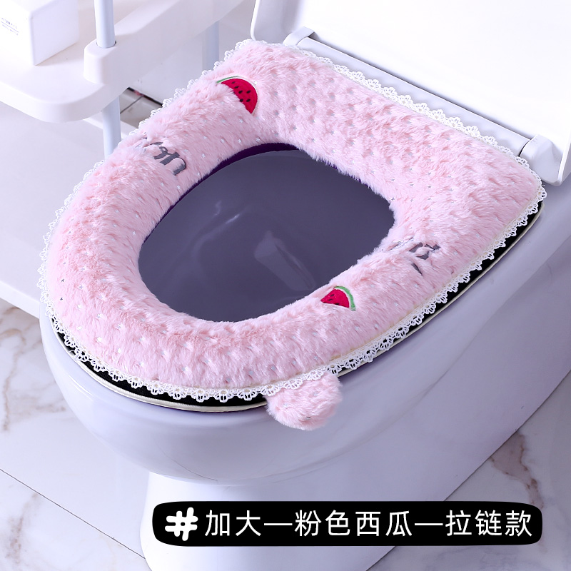 加厚加绒马桶垫毛绒冬季马桶坐垫家用防水马桶套坐便套暖垫坐便垫