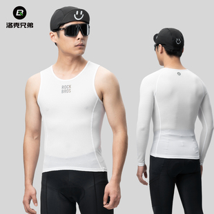 上衣 透气速干打底背心自行车骑行运动无袖 洛克兄弟春夏男款 排汗衫