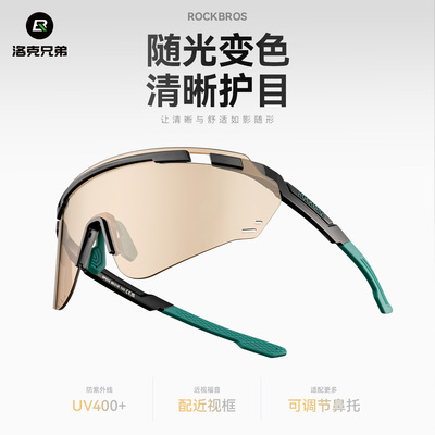 洛克兄弟感光变色防风碳纹眼镜