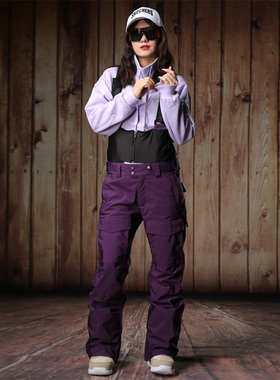 RUNNING RIVER奔流 防风女式单板双板滑雪裤O7502N