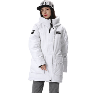 RUNNING RIVER奔流女士中长款连帽保暖加厚鹅款棉服外套2163