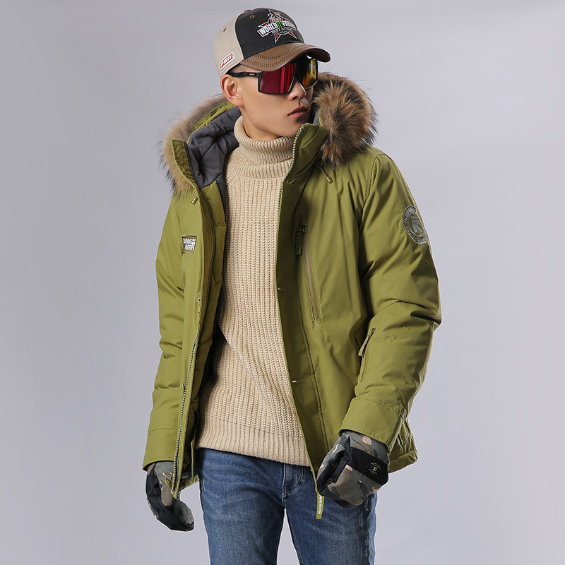 RUNNING RIVER奔流户外男式登山防风保暖短款加厚派克棉服D7146N