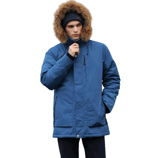 RUNNING RIVER奔流户外男式登山保暖中长款加厚派克羽绒服0346