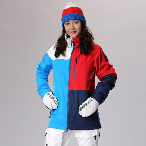 runningriver奔流户外拼色滑雪服