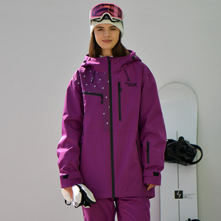 RUNNING 单板拼接上衣外套保暖防风滑雪服3420 RIVER奔流女士短款