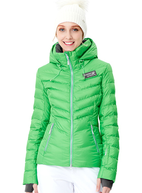 RUNNING RIVER奔流女式防风保暖修身珠棉加厚双板滑雪服D4162