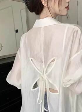 超仙白色冰丝防晒衣女夏季
